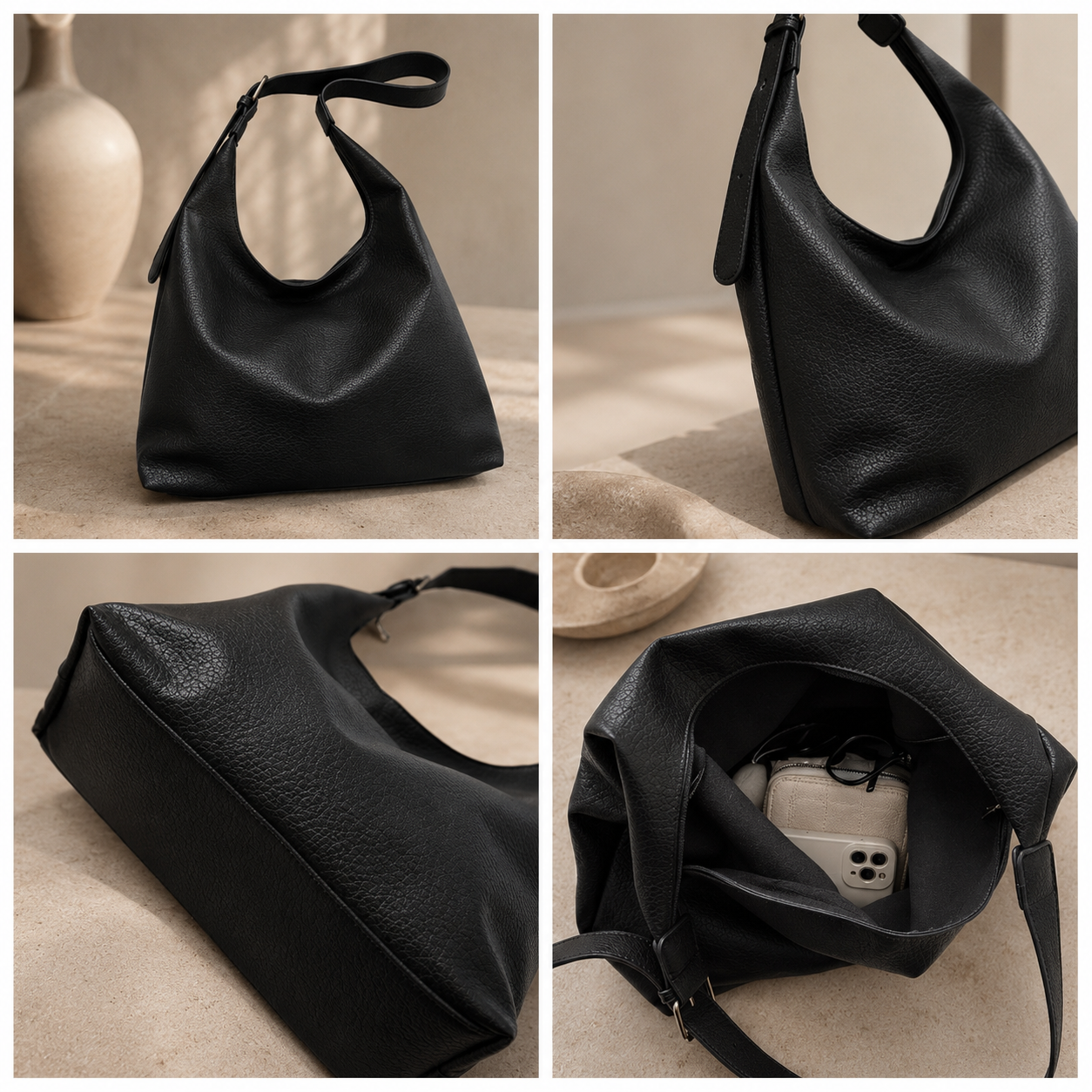 Bolso De Hombro De Cuero Suave