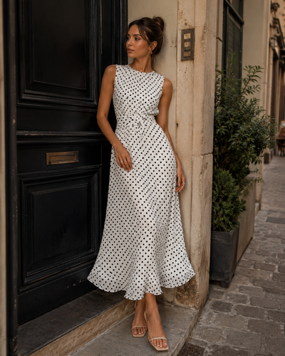 Vestido Largo de Lunares